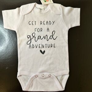 NEW Laughing Giraffe White Baby Announcement Onesie